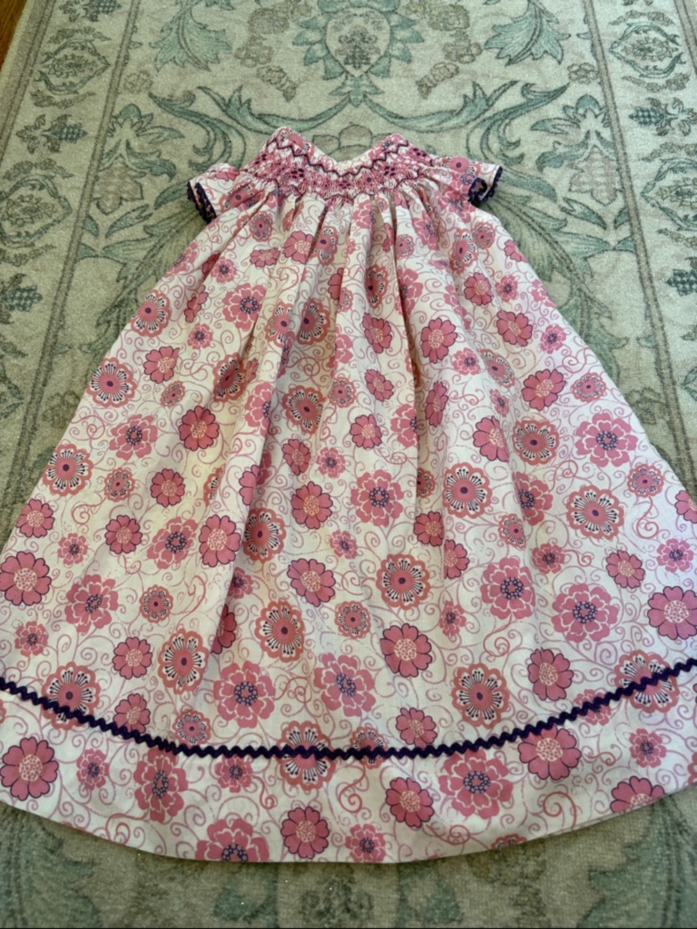Silly Goose smocked dress size 12 months